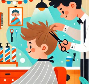 desenho criança cortando o cabelo em cabo frio centro